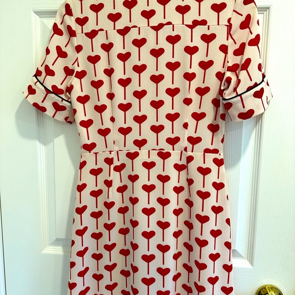 Top shop Red Heart dress with black piping - Picture 6 of 12